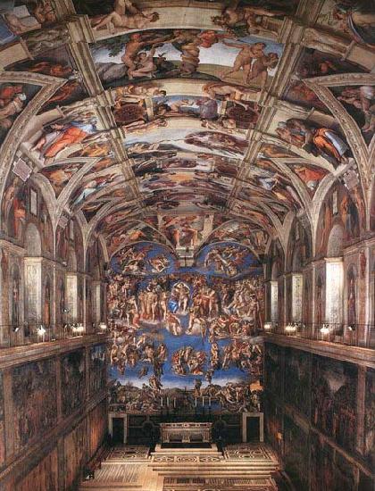Michelangelo Buonarroti Interior of the Sistine Chapel Germany oil painting art